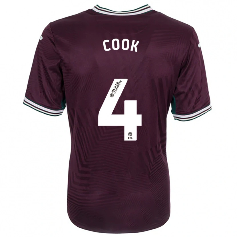 Danxen Dames Jacob Cook #4 Roest Rood Wit Uitshirt Uittenue 2025/26 T-Shirt België