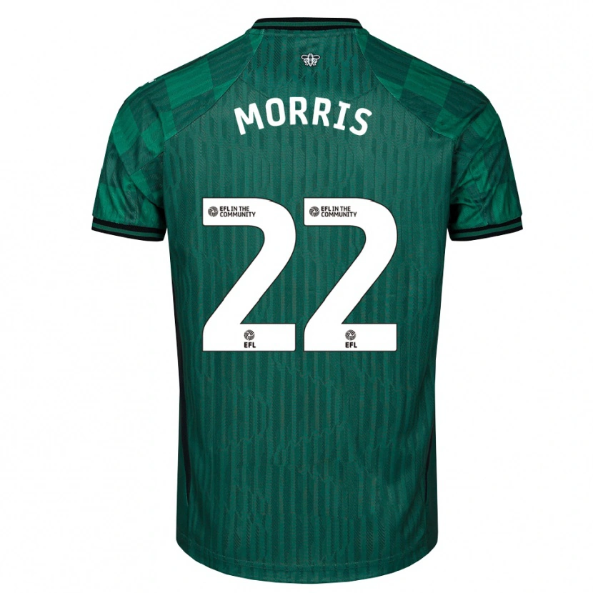 Danxen Dames James Morris #22 Groen Zwart Uitshirt Uittenue 2025/26 T-Shirt België