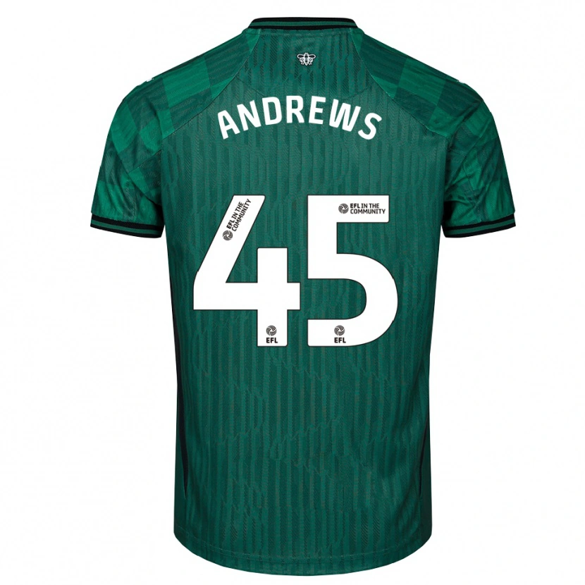 Danxen Dames Ryan Andrews #45 Groen Zwart Uitshirt Uittenue 2025/26 T-Shirt België
