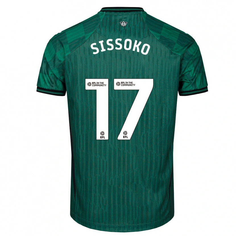 Danxen Dames Moussa Sissoko #17 Groen Zwart Uitshirt Uittenue 2025/26 T-Shirt België