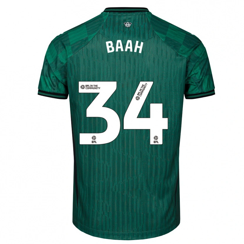 Danxen Dames Kwadwo Baah #34 Groen Zwart Uitshirt Uittenue 2025/26 T-Shirt België