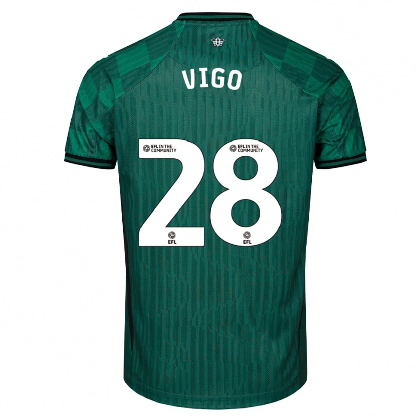 Danxen Dames Francesca Vigo #28 Groen Zwart Uitshirt Uittenue 2025/26 T-Shirt België