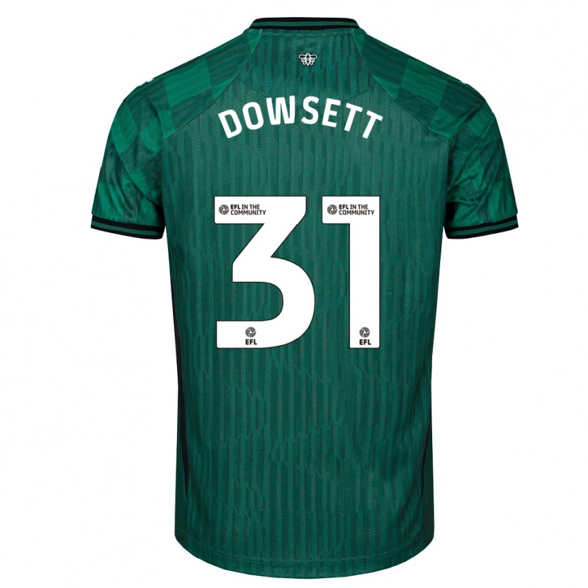 Danxen Dames Rebekah Dowsett #31 Groen Zwart Uitshirt Uittenue 2025/26 T-Shirt België