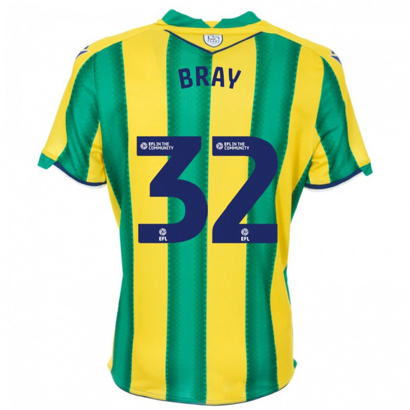 Danxen Dames Jack Bray #32 Geel Groen Uitshirt Uittenue 2025/26 T-Shirt België