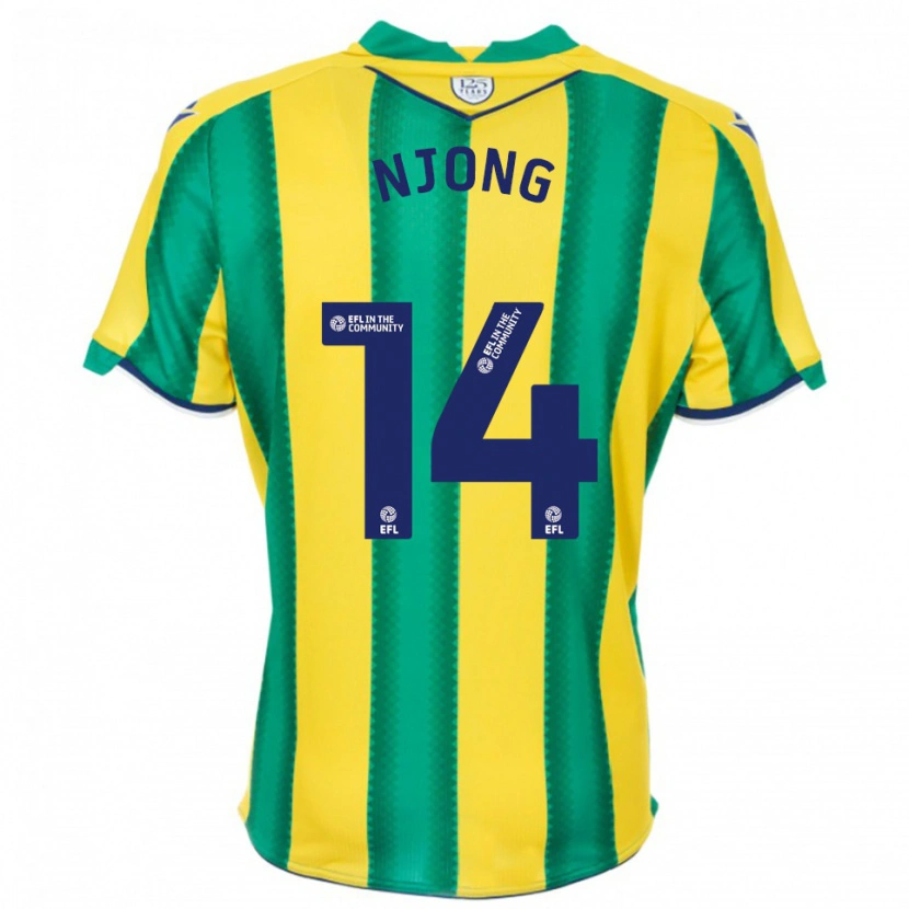 Danxen Dames Alessandro Njong #14 Geel Groen Uitshirt Uittenue 2025/26 T-Shirt België
