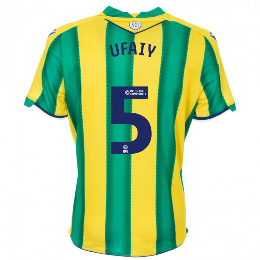 Danxen Dames Kevin Ufaiy #5 Geel Groen Uitshirt Uittenue 2025/26 T-Shirt België