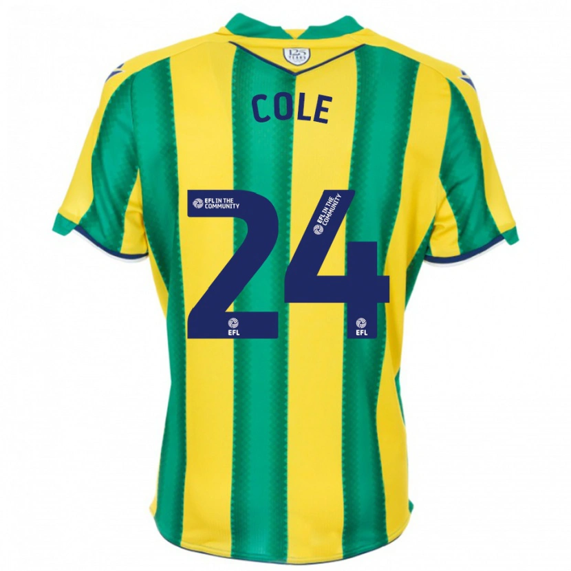 Danxen Dames Delphi Cole #24 Geel Groen Uitshirt Uittenue 2025/26 T-Shirt België