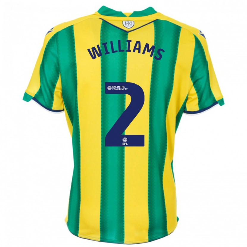 Danxen Dames Alex Williams #2 Geel Groen Uitshirt Uittenue 2025/26 T-Shirt België