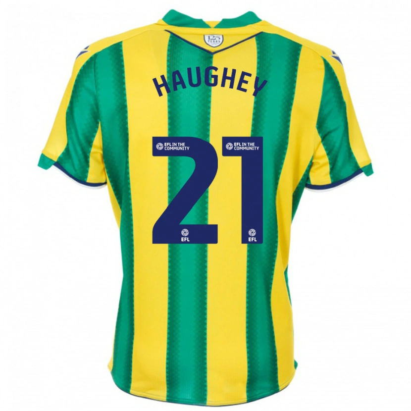 Danxen Dames Ella Haughey #21 Geel Groen Uitshirt Uittenue 2025/26 T-Shirt België
