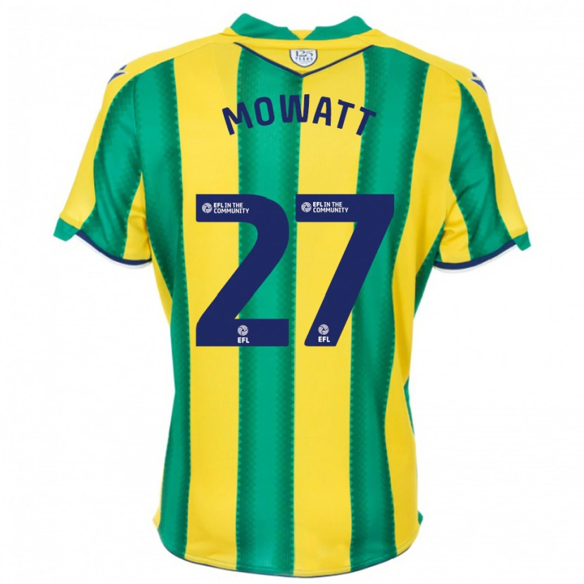 Danxen Dames Alex Mowatt #27 Geel Groen Uitshirt Uittenue 2025/26 T-Shirt België