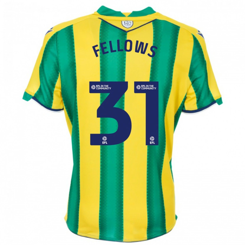 Danxen Dames Tom Fellows #31 Geel Groen Uitshirt Uittenue 2025/26 T-Shirt België