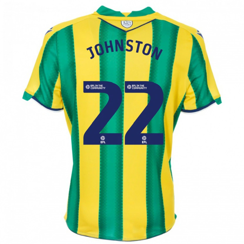 Danxen Dames Mikey Johnston #22 Geel Groen Uitshirt Uittenue 2025/26 T-Shirt België