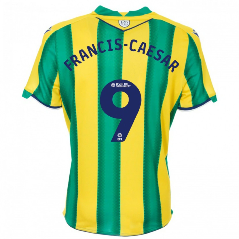 Danxen Dames Jaiden Francis-Caesar #9 Geel Groen Uitshirt Uittenue 2025/26 T-Shirt België