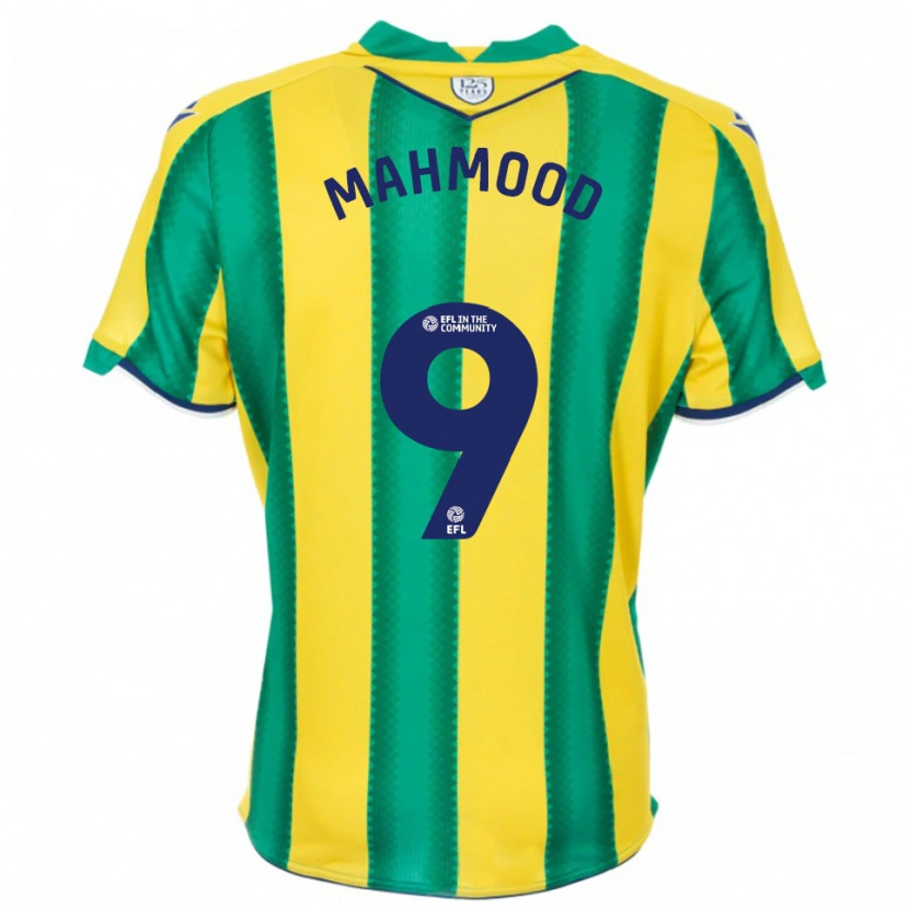 Danxen Dames Mariam Mahmood #9 Geel Groen Uitshirt Uittenue 2025/26 T-Shirt België