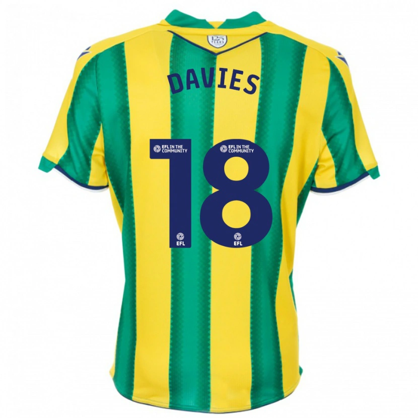 Danxen Dames Jessica Davies #18 Geel Groen Uitshirt Uittenue 2025/26 T-Shirt België