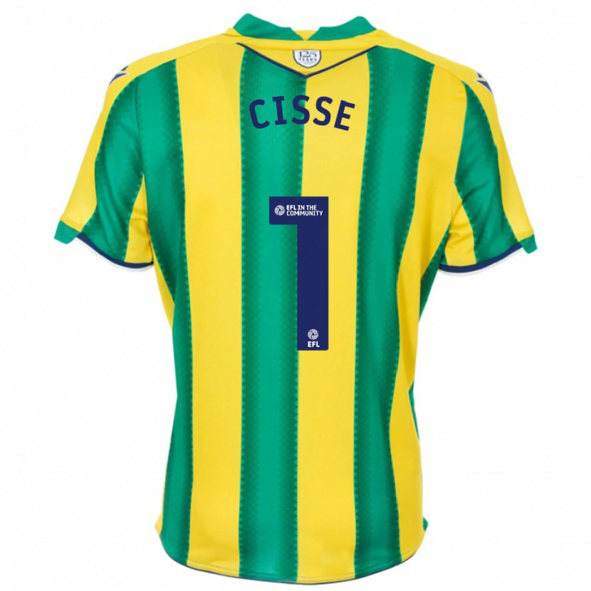 Danxen Dames Ben Cisse #1 Geel Groen Uitshirt Uittenue 2025/26 T-Shirt België