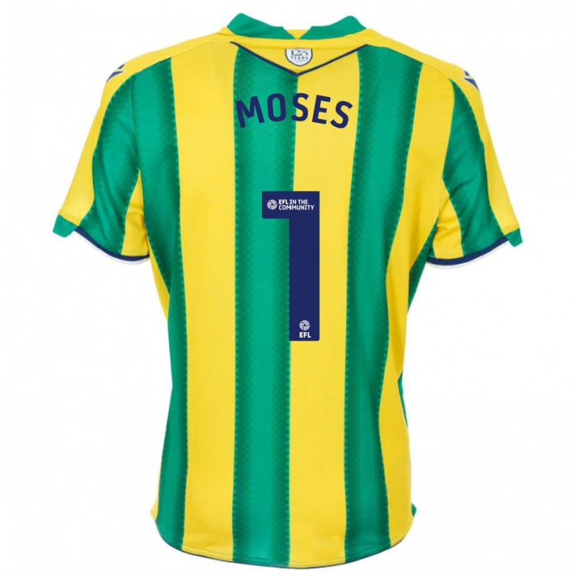 Danxen Dames Maxwell Moses #1 Geel Groen Uitshirt Uittenue 2025/26 T-Shirt België