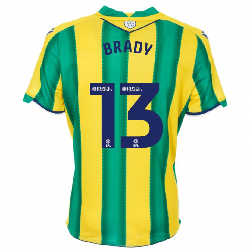 Danxen Dames Louis Brady #13 Geel Groen Uitshirt Uittenue 2025/26 T-Shirt België