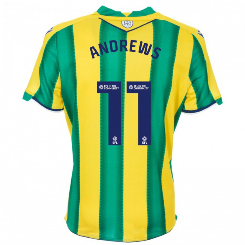 Danxen Dames Marli Rhodes-Andrews #11 Geel Groen Uitshirt Uittenue 2025/26 T-Shirt België