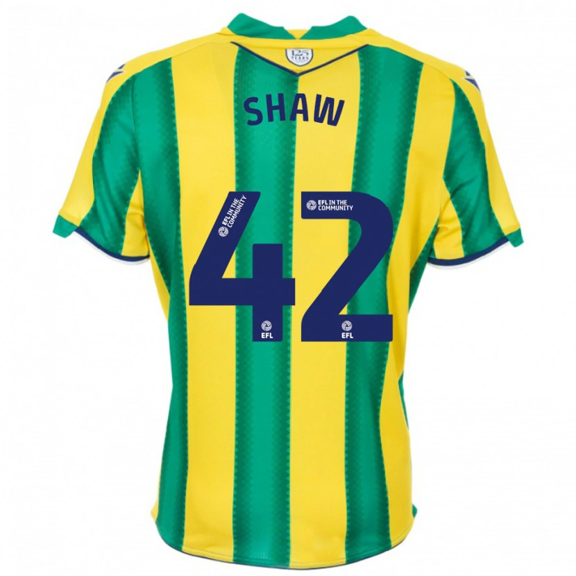 Danxen Dames Josh Shaw #42 Geel Groen Uitshirt Uittenue 2025/26 T-Shirt België