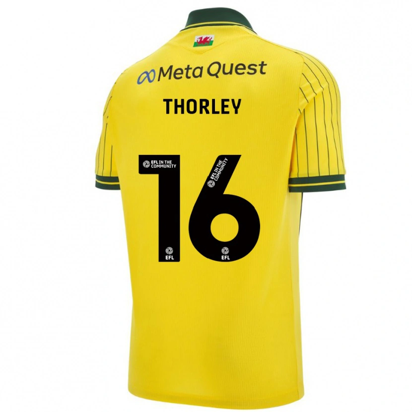 Danxen Dames Connor Thorley #16 Geel Groen Uitshirt Uittenue 2025/26 T-Shirt België