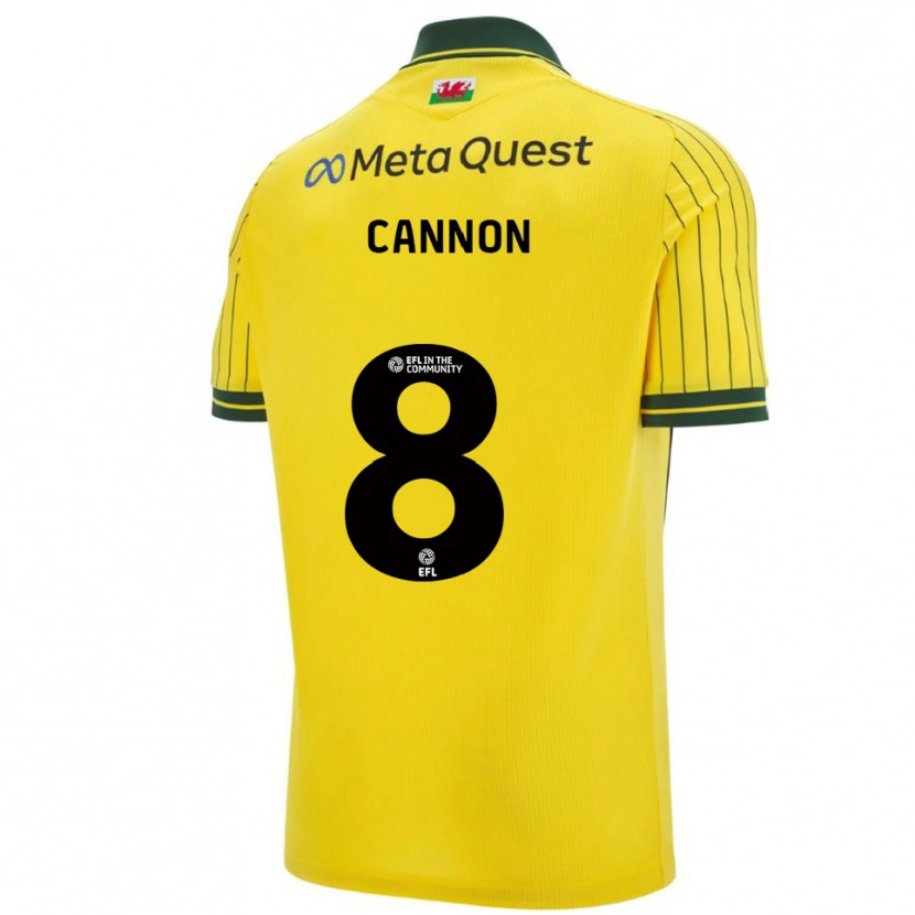 Danxen Dames Andy Cannon #8 Geel Groen Uitshirt Uittenue 2025/26 T-Shirt België