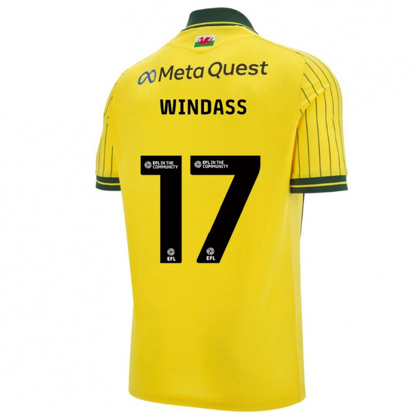 Danxen Dames Josh Windass #17 Geel Groen Uitshirt Uittenue 2025/26 T-Shirt België