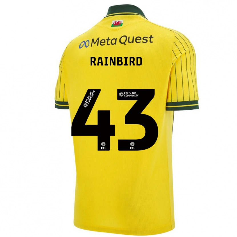 Danxen Dames James Rainbird #43 Geel Groen Uitshirt Uittenue 2025/26 T-Shirt België