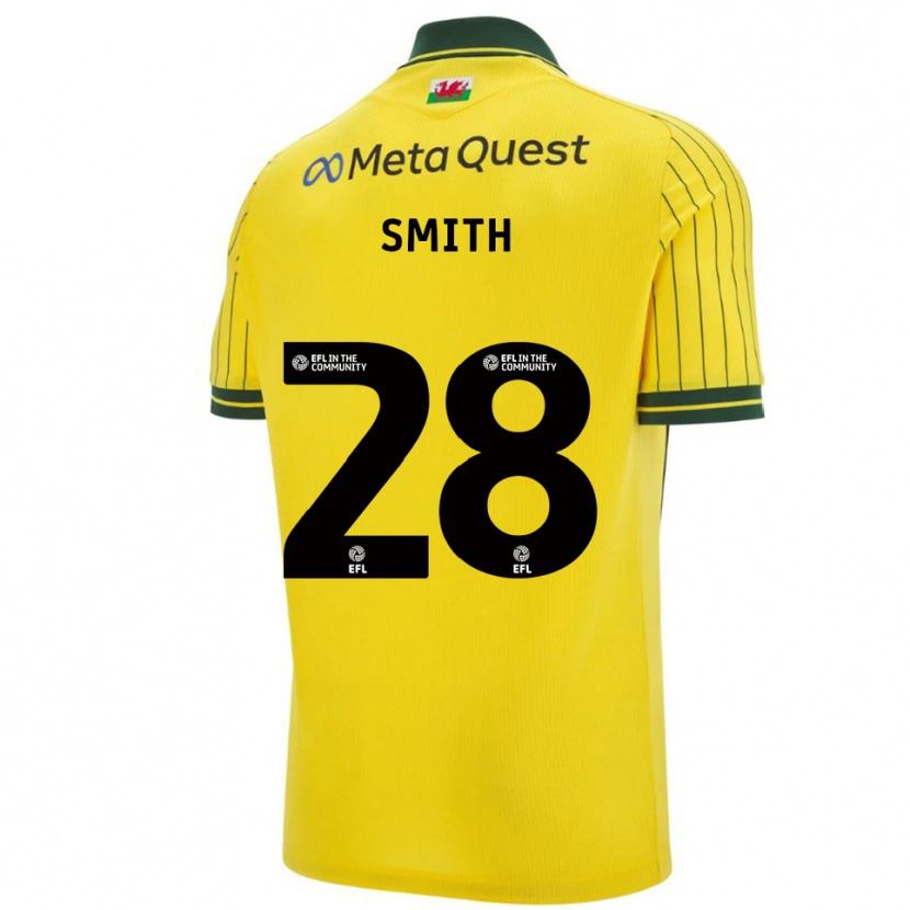 Danxen Dames Sam Smith #28 Geel Groen Uitshirt Uittenue 2025/26 T-Shirt België