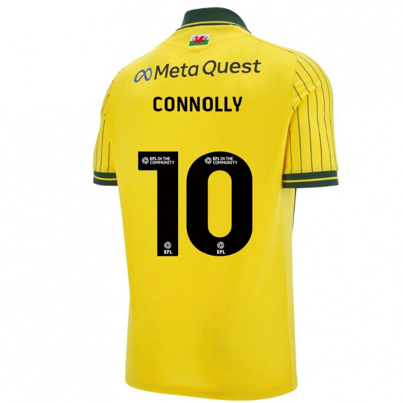 Danxen Dames Anthony Connolly #10 Geel Groen Uitshirt Uittenue 2025/26 T-Shirt België