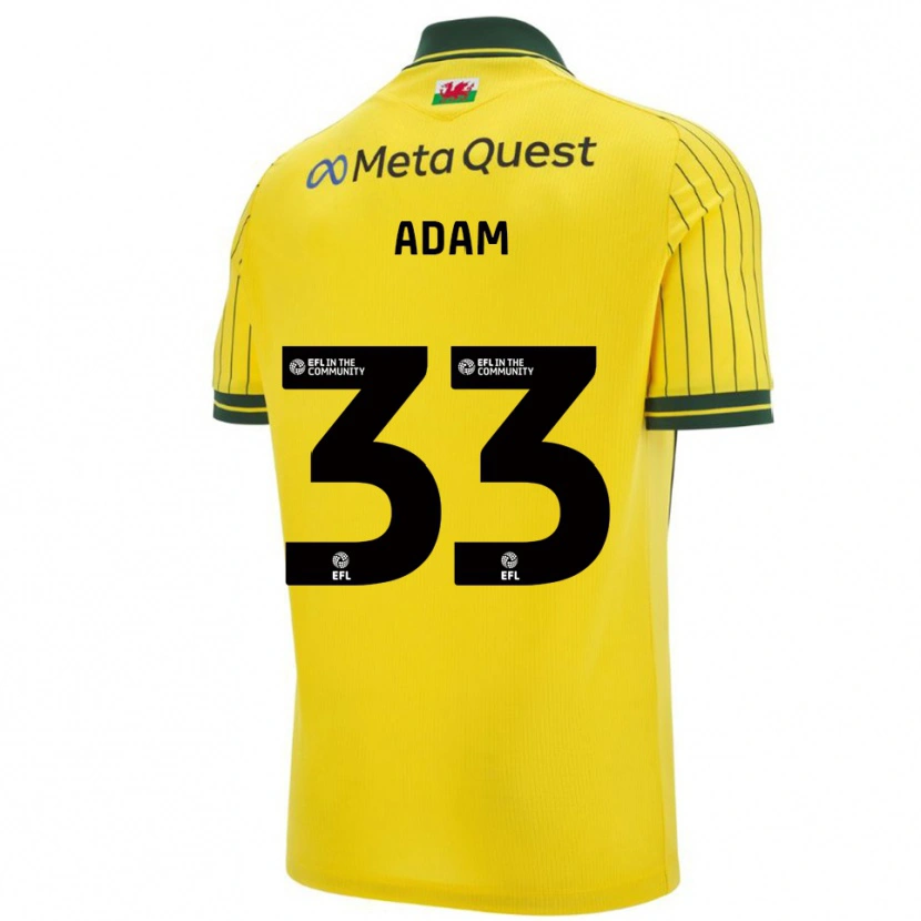 Danxen Dames Josh Adam #33 Geel Groen Uitshirt Uittenue 2025/26 T-Shirt België