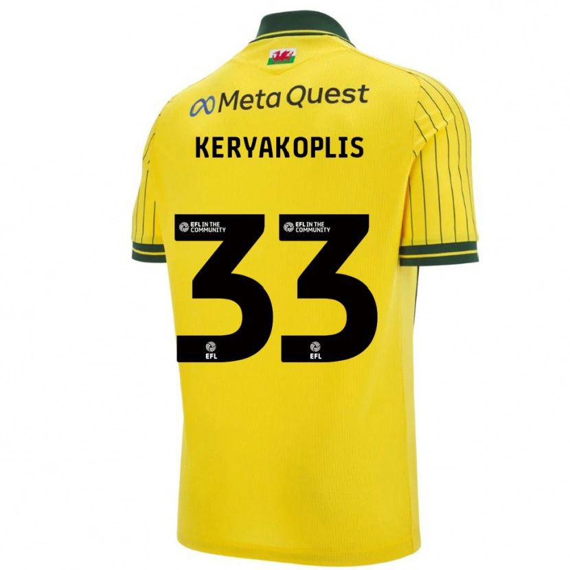 Danxen Dames Hannah Keryakoplis #33 Geel Groen Uitshirt Uittenue 2025/26 T-Shirt België