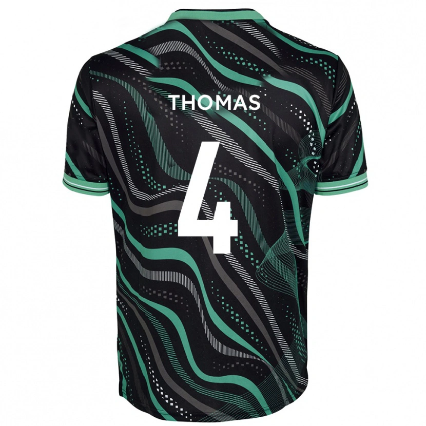 Danxen Dames Terell Thomas #4 Zwart Groen Uitshirt Uittenue 2025/26 T-Shirt België
