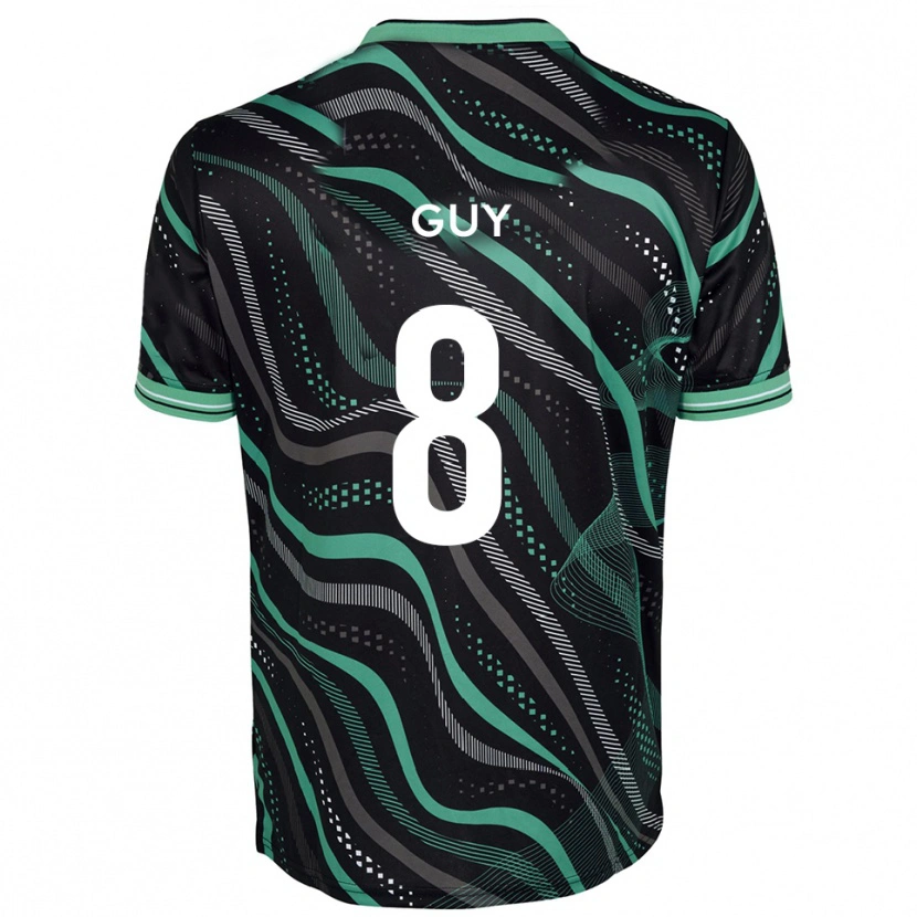 Danxen Dames Callum Guy #8 Zwart Groen Uitshirt Uittenue 2025/26 T-Shirt België