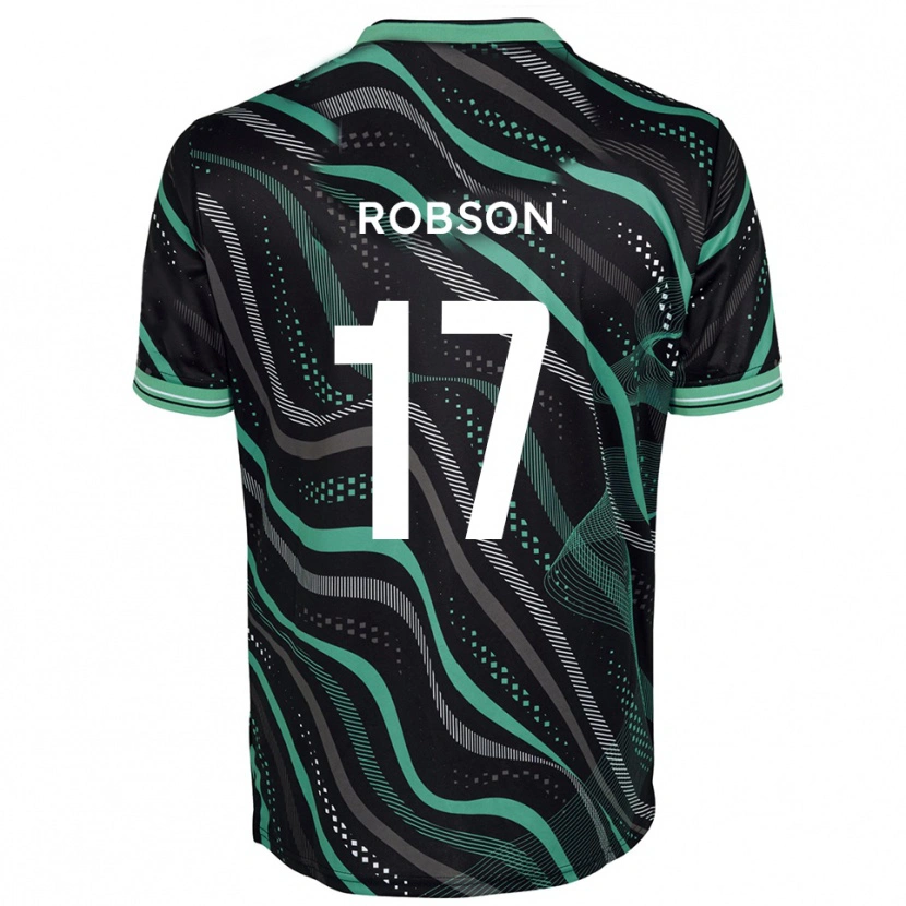 Danxen Dames Ethan Robson #17 Zwart Groen Uitshirt Uittenue 2025/26 T-Shirt België