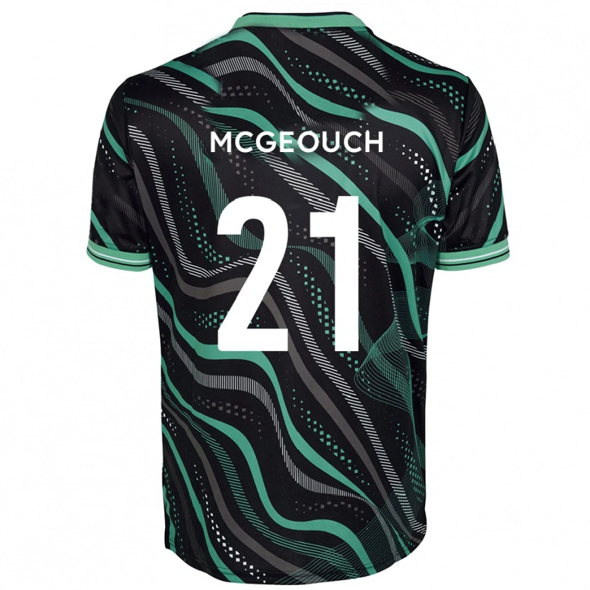 Danxen Dames Dylan Mcgeouch #21 Zwart Groen Uitshirt Uittenue 2025/26 T-Shirt België
