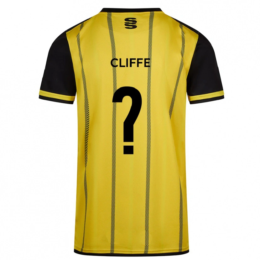 Danxen Dames Nathan Cliffe #0 Geel Zwart Uitshirt Uittenue 2025/26 T-Shirt België