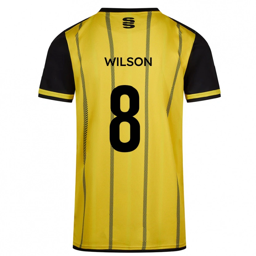 Danxen Dames George Wilson #8 Geel Zwart Uitshirt Uittenue 2025/26 T-Shirt België