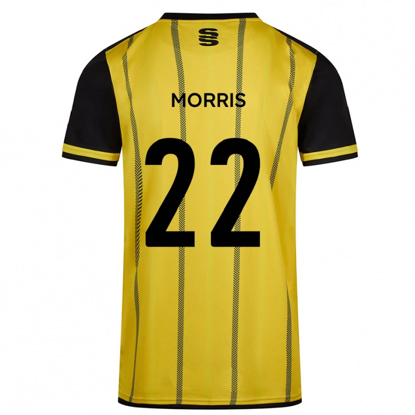 Danxen Dames Jack Morris #22 Geel Zwart Uitshirt Uittenue 2025/26 T-Shirt België