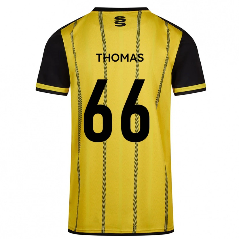 Danxen Dames Luca Thomas #66 Geel Zwart Uitshirt Uittenue 2025/26 T-Shirt België