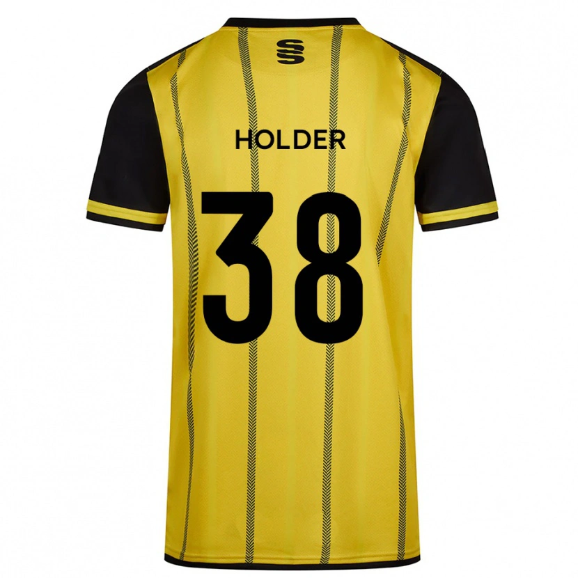 Danxen Dames Stan Holder #38 Geel Zwart Uitshirt Uittenue 2025/26 T-Shirt België