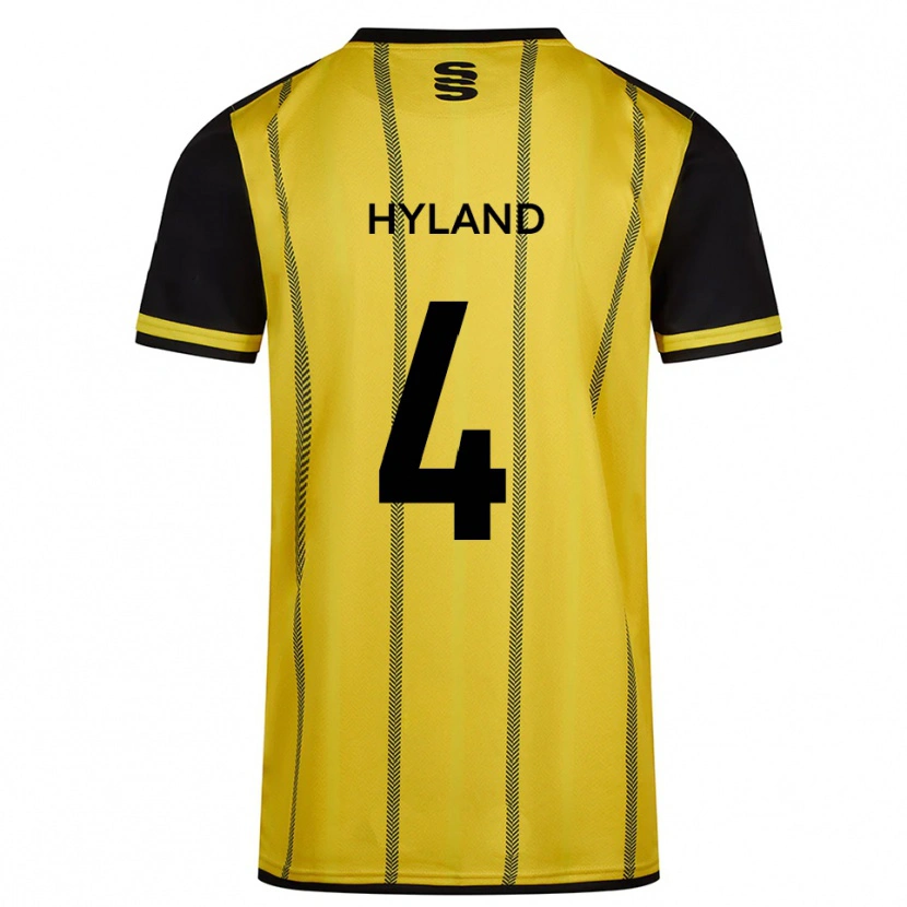 Danxen Dames Mia Hyland #4 Geel Zwart Uitshirt Uittenue 2025/26 T-Shirt België