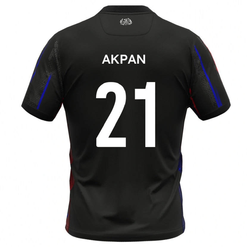 Danxen Dames Ashley Akpan #21 Zwart Rood Uitshirt Uittenue 2025/26 T-Shirt België