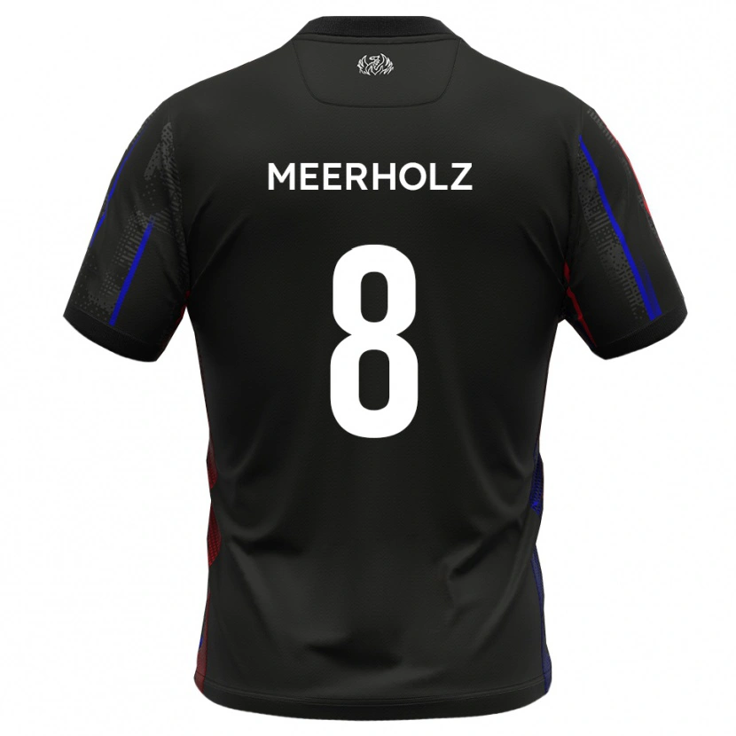 Danxen Dames Jed Meerholz #8 Zwart Rood Uitshirt Uittenue 2025/26 T-Shirt België