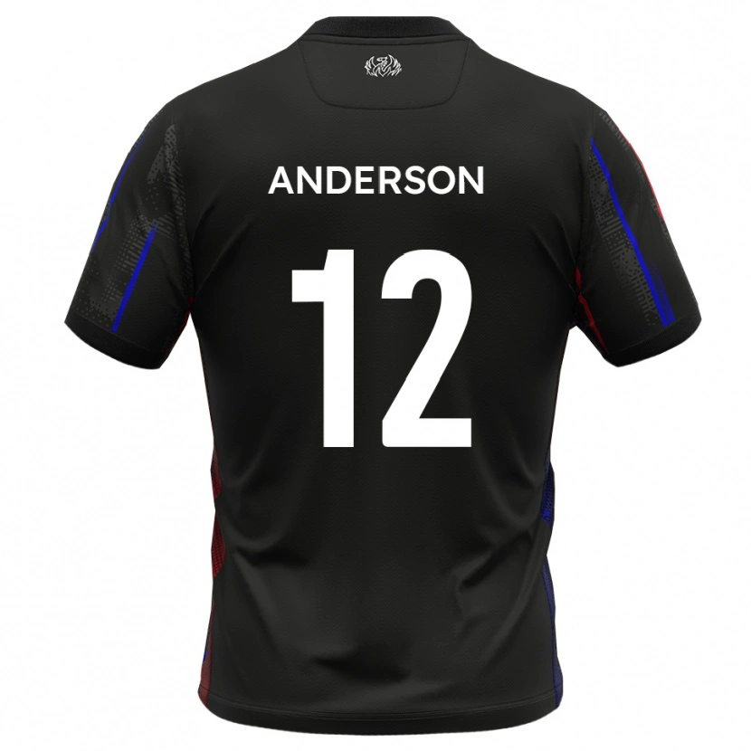 Danxen Dames Keane Anderson #12 Zwart Rood Uitshirt Uittenue 2025/26 T-Shirt België