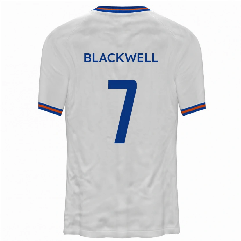 Danxen Dames Tom Blackwell #7 Wit Blauw Uitshirt Uittenue 2025/26 T-Shirt België