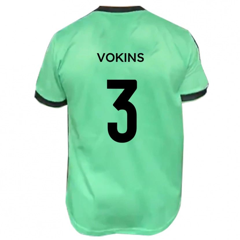 Danxen Dames Jake Vokins #3 Turkoois Zwart Uitshirt Uittenue 2025/26 T-Shirt België