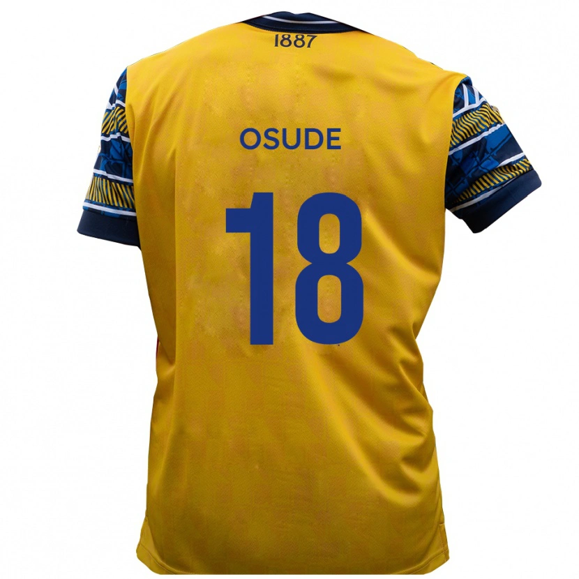 Danxen Dames Joshua Osude #18 Geel Zwart Uitshirt Uittenue 2025/26 T-Shirt België