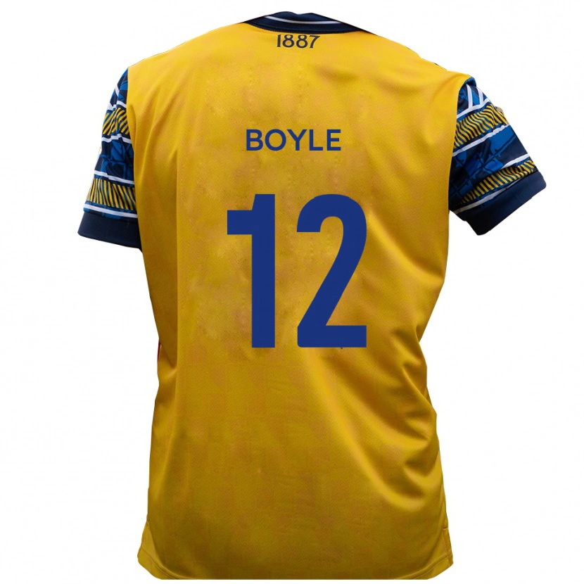 Danxen Dames Louie Boyle #12 Geel Zwart Uitshirt Uittenue 2025/26 T-Shirt België