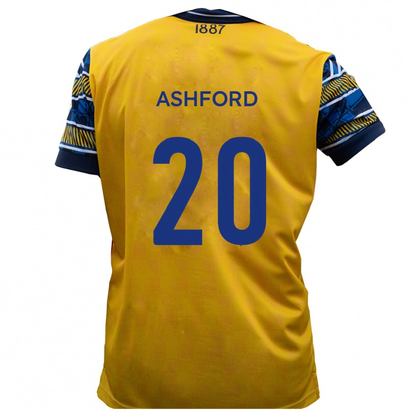 Danxen Dames Sam Ashford #20 Geel Zwart Uitshirt Uittenue 2025/26 T-Shirt België